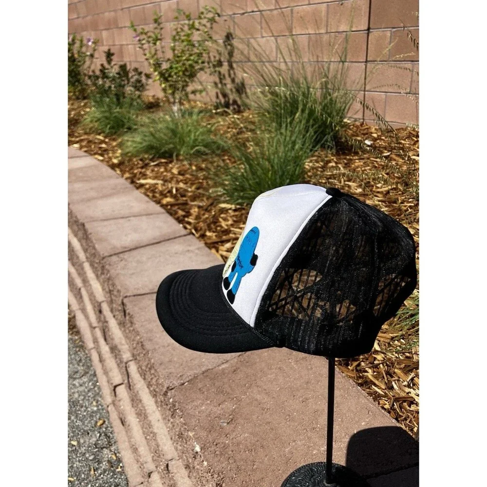 Levi’s Graphic Mesh Trucker Hat Snapback 3 Cartoon Characters Black White